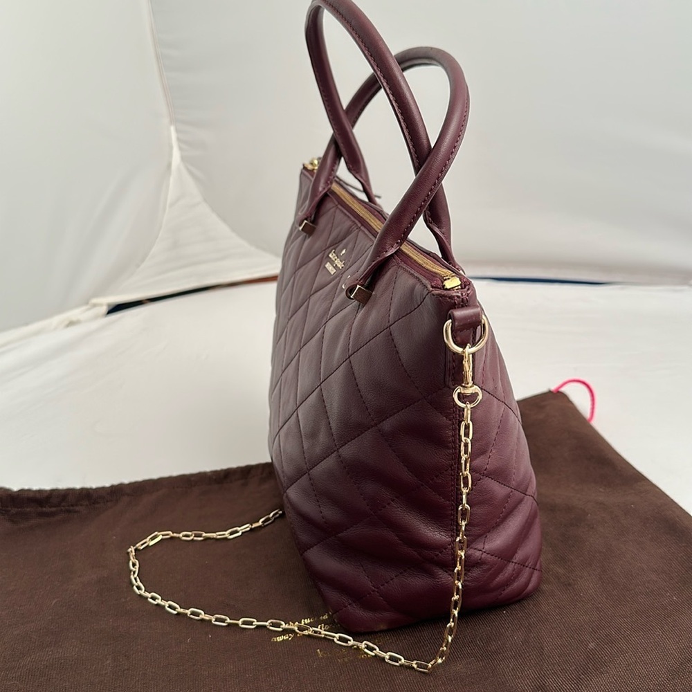 Kate Spade Emerson Place small Gina mulled wine tote bag - Picture 4 of 14